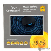Кабель HDMI Cablexpert, серия Gold, 10 м, v1.4, M/M, синий, позол.разъемы, алюминиевый корпус, нейлоновая оплетка, коробка (CC-G-HDMI01-10M)