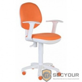 Бюрократ CH-W356AXSN/15-75 кресло оранжевый 15-75 колеса белый/оранжевый (пластик белый)