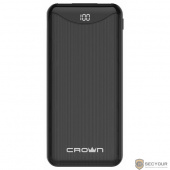 Crown Зарядное устройство CMPB-603 black (power bank, 10000mAh, Li-Pol, входы: micro-USB/typec-C - выходы: 2*USB(A)+type-C QC3.0, PD18W, цифровой дисплей)
