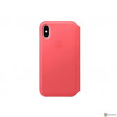 MRX12ZM/A Apple iPhone XS Leather Folio - Peony Pink