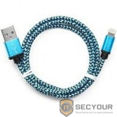 Gembird Кабель USB 2.0 Cablexpert CC-ApUSB2bl1m, AM/Lightning 8P, 1м, нейлоновая оплетка, алюминиевые разъемы, синий, пакет