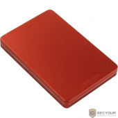 Накопитель на жестком магнитном диске TOSHIBA Внешний жесткий диск TOSHIBA HDTH310ER3AB Canvio Alu 1ТБ 2.5&quot; USB 3.0 красный