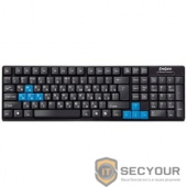 Exegate EX264055RUS Клавиатура Exegate LY-402, &lt;USB, черная, 104кл, Enter большой, 8 голубых клавиш&gt; Color box