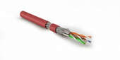 Hyperline SFTP4-C7-P26-IN-LSZH-RD-500 (500 м) Кабель витая пара, экранированная S/FTP, категория 7 (600 MHz), 4 пары (26 AWG), многожильный (patch), LSZH, нг(A)-HF, красный