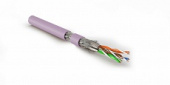 Hyperline SFTP4-C7-P26-IN-LSZH-PK-500 (500 м) Кабель витая пара, экранированная S/FTP, категория 7 (600 MHz), 4 пары (26 AWG), многожильный (patch), LSZH, нг(A)-HF, розовый