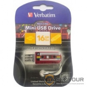 Verbatim USB Drive 16Gb Mini Cassette Edition Red 49398 {USB2.0}