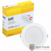 Iek LDVO0-1612-09-3000-K01 Светильник LED ДВО 1612 белый круг 9Вт 3000К IP20 {пластик. корпус, диам 118 мм}