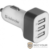 Defender Автомобильный адаптер 3 порта USB, 5V / 4A (UCA-03) (83570)