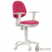 Кресло детское Бюрократ CH-W356AXSN/15-55 розовый 15-55 колеса белый/розовый (пластик белый) (664128)