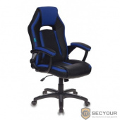 Кресло игровое Бюрократ CH-829/BL+BLUE черный/синий искусственная кожа [1075675]