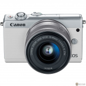 Canon EOS M100 белый {24.2Mpix 3&quot; 1080p WiFi 15-45 IS STM LP-E12}