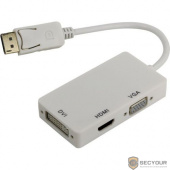 ORIENT Кабель-адаптер  DisplayPort M C309W -&gt; HDMI/ DVI-I/ VGA, длина 0.2 метра, белый (30742)