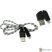 Дата-кабель Smartbuy USB - 8-pin для Apple, нейлон,защ. от перелам., 1.0 м, до 2А, бел. (iK-510cm-2)