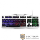 Гарнизон Клавиатура игровая GK-500G, металл, подсветка, USB, черный/серый, антифантомные клавиши