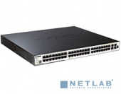D-Link DGS-3120-48PC/B1ARI PROJ Управляемый коммутатор 3 уровня с 44 портами 10/100/1000Base-T, 4 комбо-портами 100/1000Base-T/SFP, 2 портами 10GBase-CX4 и программным обеспечением Routed Image (RI)