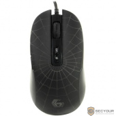 Gembird MG-560 USB {Мышь игровая, черный, паутина, 7 кн, 3200 DPI, подсв 6 цв, каб. тканевый 1,8м}