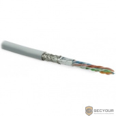 Hyperline SFUTP4-C5E-P26-IN-LSZH-GY-305 (305 м) кабель витая пара, экранированная SF/UTP, категория 5e, 4 пары (26 AWG), многожильный (patch), экран-фольга+мед. оплетка, LSZH, –20°C–+75°C, серый