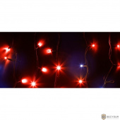 Neon-night 255-232 Гирлянда Айсикл (бахрома) светодиодный, 4,0 х 0,6 м, с эффектом мерцания, черный провод &quot;КАУЧУК&quot;, 230 В, диоды красные, 128 LED NEON-NIGHT