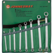 JONNESWAY [W23108S] Набор ключей гаечных накидных изогнутых 75° в сумке, 6-22 мм, 8 предметов 