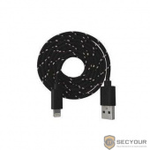 Дата-кабель Smartbuy USB - 8-pin для Apple, нейлон, длина 1,2 м, черный (iK-512n black)/500