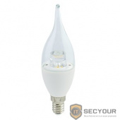 ECOLA C4UW70ELC candle   LED Premium  7,0W 220V  E14 2700K прозрачная свеча на ветру с линзой (композит) 126x37