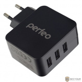 PERFEO Сетевое зарядное устройство с разъемом 3xUSB, 4.8А, черный, &quot;CUBE 3&quot; (PF_A4135) 