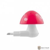 СТАРТ (4680024812511) Компактный декоративный светильник-ночник от электросети.  NL 1LED гриб красный