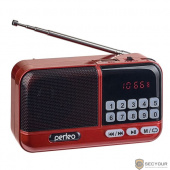 Perfeo радиоприемник цифровой ASPEN FM+ 87.5-108МГц/ MP3/ питание USB или 18650/ красный (i20)) [PF_B4058]