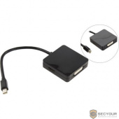 ORIENT Кабель-адаптер Mini DisplayPort M C305B -&gt; HDMI/ DVI-I/ DisplayPort, длина 0.2 метра, черный