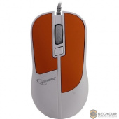 Gembird MOP-410-O {Мышь, USB, оранжевый, 3 кнопки+колесо кнопка, soft touch, 1600 DPI, кабель 1.5м}