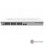 MikroTik CRS326-24G-2S+RM Коммутатор Cloud Router Switch 326-24G-2S+RM with RouterOS L5, 1U rackmount enclosure