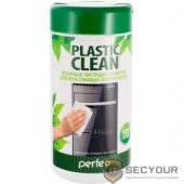 Perfeo PF-T/PC-100 чистящие салфетки &quot;Plastic Clean&quot;, для пластиковых поверхностей, в тубе, 100шт.