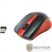 Oklick 485MW+ черный/красный Мышь оптическая (1200dpi) беспроводная USB (3but)