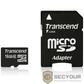 Micro SecureDigital 16Gb Transcend TS16GUSDHC10 {MicroSDHC Class 10, SD adapter}