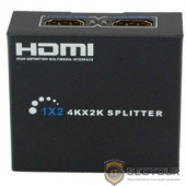 ORIENT HDMI 4K Splitter HSP0102HN, 1-&gt;2, HDMI 1.4/3D, UHDTV 4K(3840x2160)/HDTV1080p/1080i/720p, HDCP1.2, внешний БП-зарядник 1xUSB 5В/1A, метал.корпус&quot;
