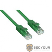 Greenconnect Патч-корд UTP прямой 0.3 m AWG24 кат.5е,  RJ45, медь, литой, многожильный (Зеленый), пластик пакет (GCR-LNC05-0.3m)