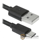 Defender USB кабель USB08-10BH USB2.0 черный, AM-MicroBM, 3м (87469)