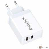 Smart buy Сетевое ЗУ FLASH, SBP-2023C  (PD+2.4 А, белое, USB+Type C PD 30 Вт, 2 USB (SBP-2023C)