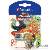 Verbatim USB Drive 8Gb Mini Tattoo Edition Phoenix 049883 {USB2.0}