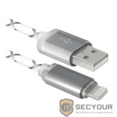 Defender USB кабель ACH03-03LT серый, LED, USB-Lightning, 1м (87550)