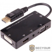 ORIENT Кабель-адаптер C311, DisplayPort M -&gt; HDMI/ DVI-I/ VGA+Audio, длина 0.2 метра, черный (30571)