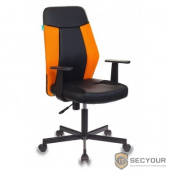 Кресло Бюрократ CH-606/BL+TW-96-1 черный/оранжевый искусст.кожа/ткань крестовина металл [1110370]