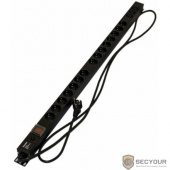 Hyperline SHE-15SH-3IEC-SF-2.5EU Блок розеток, 15 розеток Schuko+3xIEC320 C13, 16 A, 250В, с выключателем, защита от перенапряжения, кабель питания 3х1.5мм2, длина 2.5 м, с вилкой Schuko, 1040x44.4x44