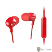 Philips/ внутриканальные 10-22000Гц 1.2м 3.5мм 103дБ микрофон красные 3 комплекта сменных амбушюр [SHE3555RD/00]