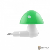 СТАРТ (4680024812504) Компактный декоративный светильник-ночник от электросети. NL 1LED гриб зеленый 