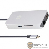 VCOM CU431M Кабель-адаптер USB3.1 Type-CM--&gt;HDMI+RJ45+4*USB3.0+SD+TF+PD charging, Aluminum Shell, VCOM &lt;CU431M&gt;