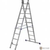 FIT РОС Лестница двухсекционная алюминиевая, 2 х 11 ступеней, H=312/536 см, вес 10,51 кг [65426]