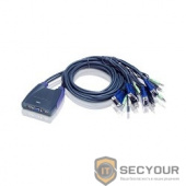 ATEN CS64U (CS64UZ-AT) Переключатель, электрон., KVM+Audio, 1 user USB+VGA =&gt; 4 cpu USB+VGA, со встр.шнурами USB 4x1.2м., 2048x1536, настол., исп.стандарт.шнуры, без OSD, некаскад. (1.8м)