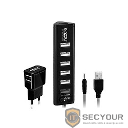 Купить HUB GR-315UAB Ginzzu USB 3.0/2.0, 7 port(1xUSB3.0+6xUSB2.0)+adp по цене 1039 руб. в Москве с доставкой.