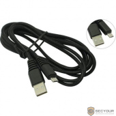 Дата-кабель Smartbuy USB - micro USB, &quot;карбон&quot;, экстрапрочный, длина 2.0 м, до 2А, черный (iK-20n-2)